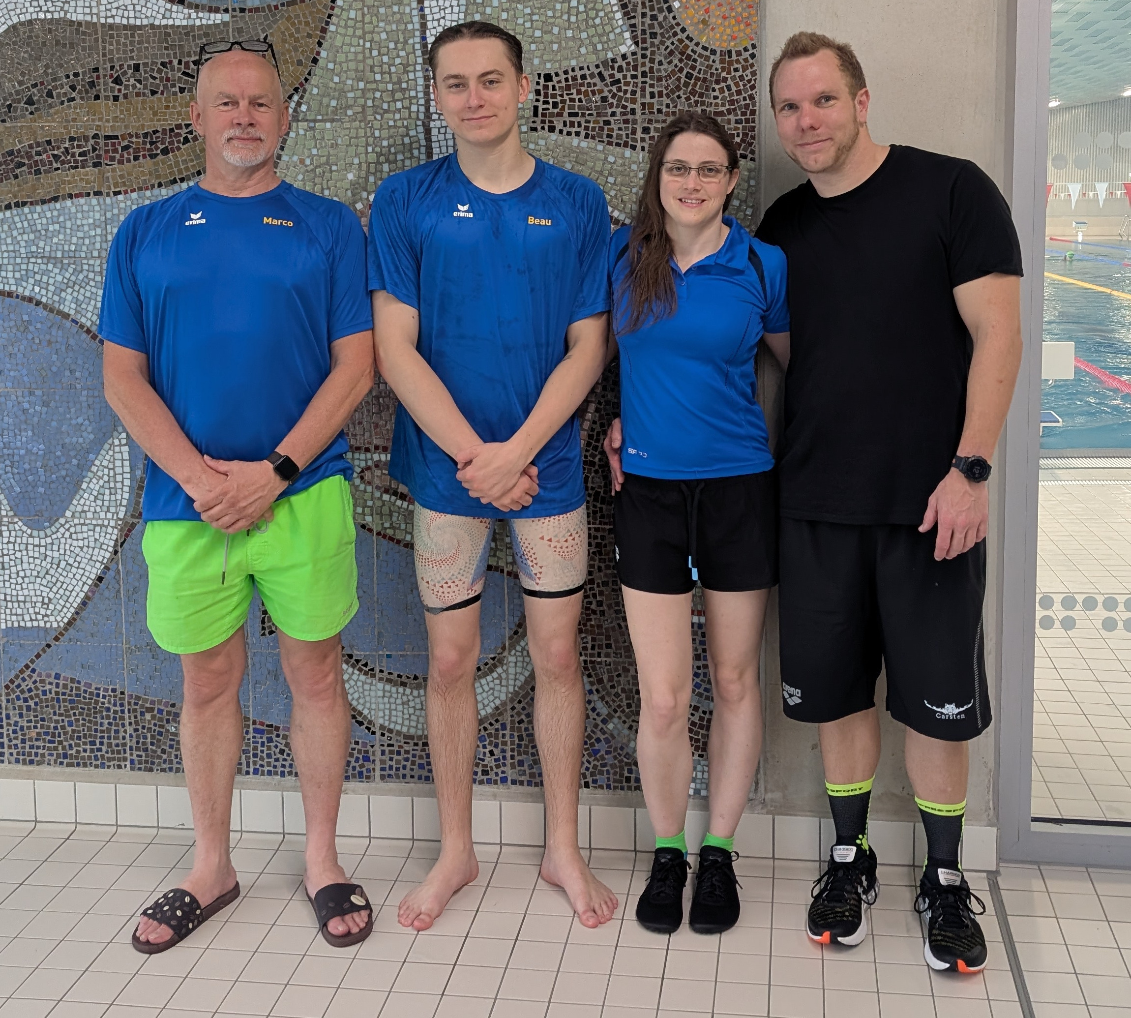 Nordhessen v.l. Marco van Dijk (KSV-Trainer), Beau Leonard van Dijk, Ann-Kathrin Heumann und Carsten Gerke